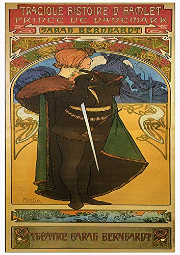 L Lumartos Vintage Poster Hamlet Sarah Bernhardt