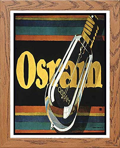 Vintage Poster Osram Electric Light Bulbs in Wood frame, premium wall art print