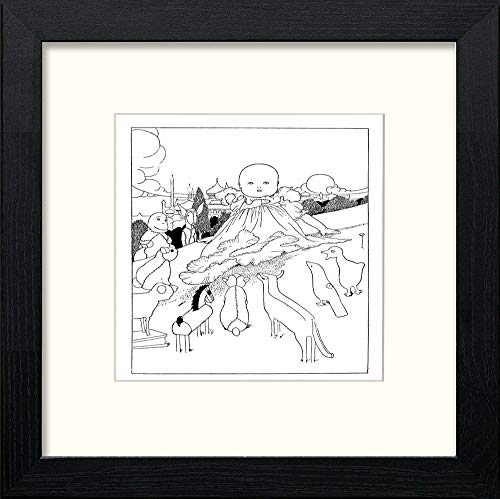 Vintage Poster The Story Of Weathercock (22) in Black Wood frame, premium wall art print