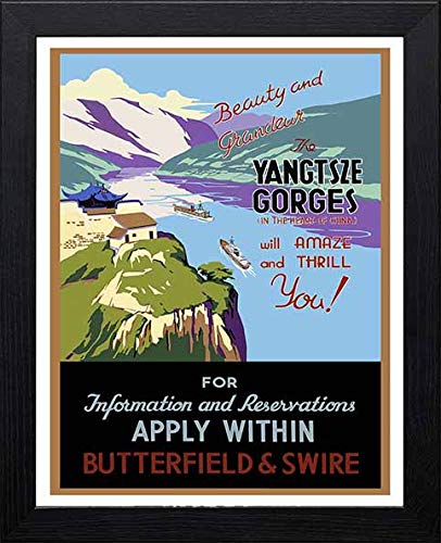 L Lumartos Vintage Poster Yangtsze Blue