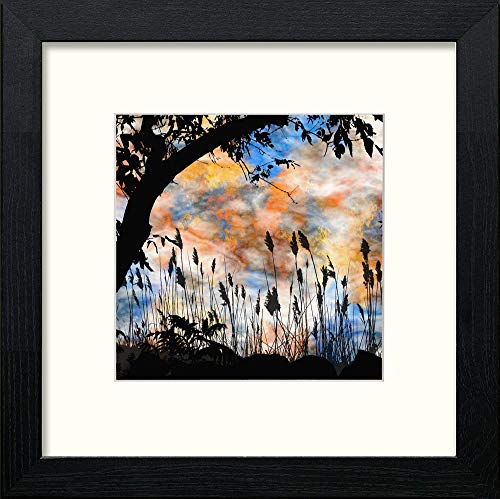 Sunset in Black Wood frame, premium wall art print