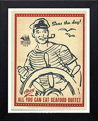 L Lumartos Vintage Sailor Seafood Buffet Poster Travel Poster (35)