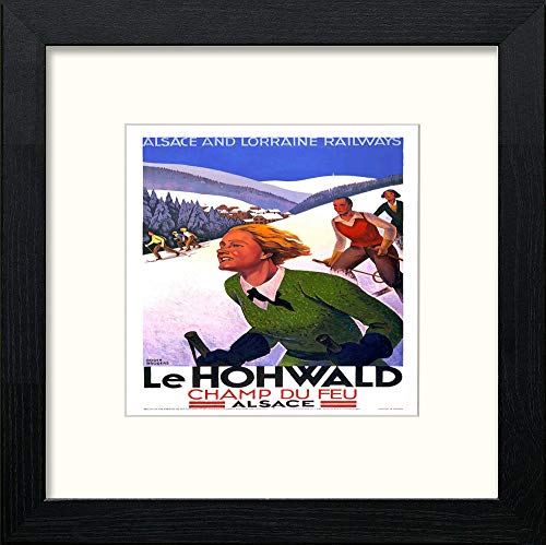 Vintage Poster Le Hohwald in Black Wood frame, premium wall art print