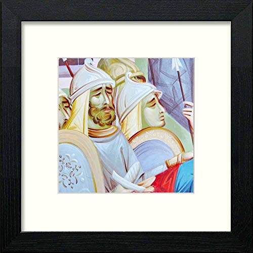 Vintage The Crusade in Black Wood frame, premium wall art print
