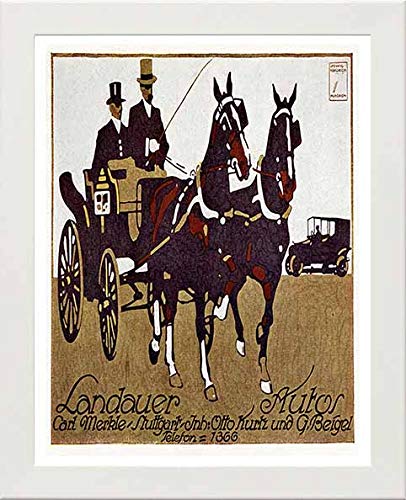 L Lumartos Vintage Poster Landauer Autos Carriages Automobiles Advertising