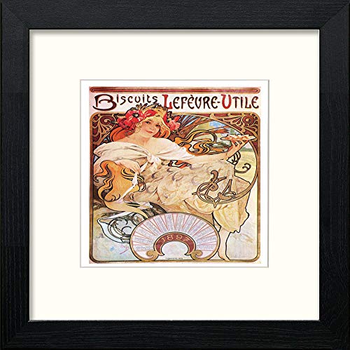 Vintage Poster Alphonse Mucha (93) in Black Wood frame, premium wall art print