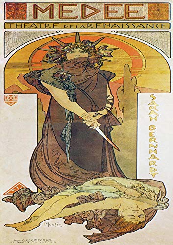L Lumartos Vintage Poster Alphonse Mucha Medee 1898