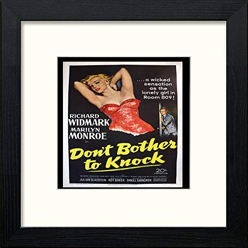 Vintage Movie Marlyn Poster in Black Wood frame, premium wall art print