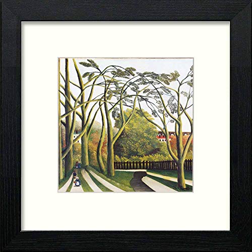 Vintage The Banks Of The Belvedere in Black Wood frame, premium wall art print