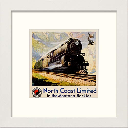 L Lumartos Vintage Steam Train Poster