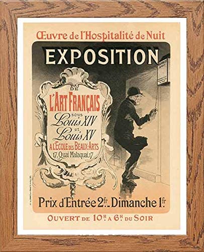 Vintage Poster Maf137 L'art Francais Jules Cheret in Wood frame, premium wall art print