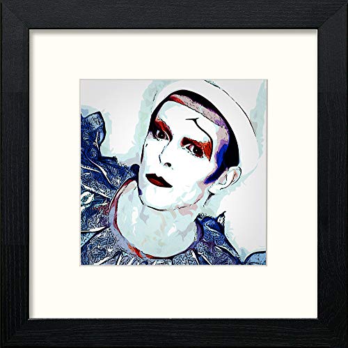 David Bowie Pierrot Ii in Black Wood frame, premium wall art print
