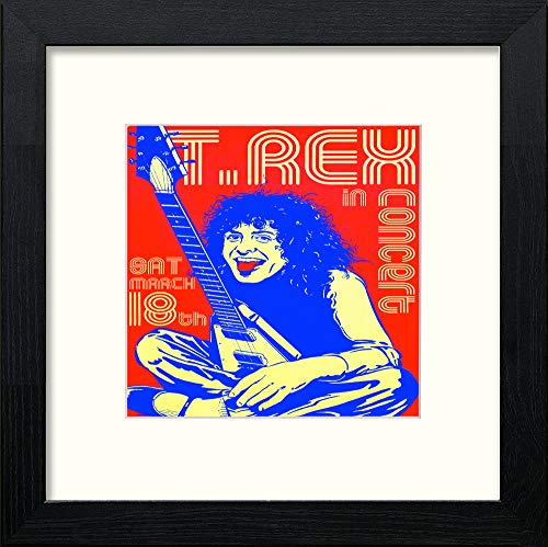 Vintage T Rex Poster in Black Wood frame, premium wall art print