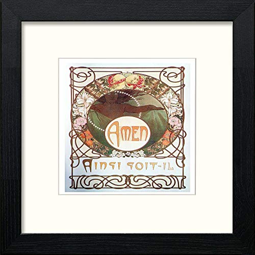 Vintage Poster Alphonse Mucha (103) in Black Wood frame, premium wall art print
