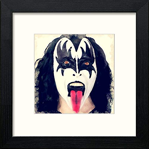 Kiss Band in Black Wood frame, premium wall art print