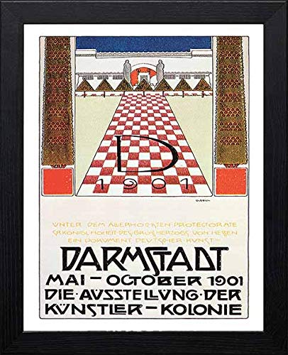 L Lumartos Vintage Poster Kunst Darmstadt Exhibition Postera