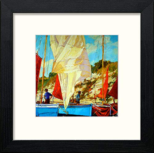 Set The Main Sail in Black Wood frame, premium wall art print