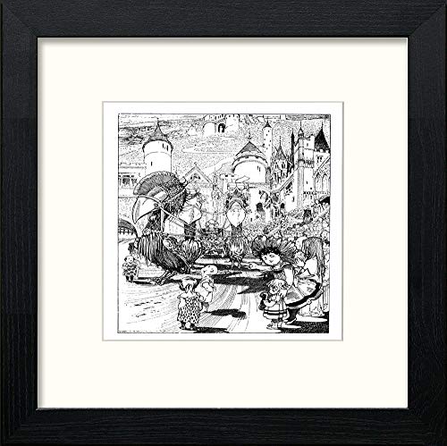 Vintage Poster Make Believe (6) in Black Wood frame, premium wall art print