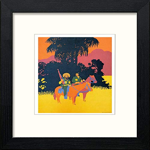 Vintage Poster Cuba War (1) in Black Wood frame, premium wall art print