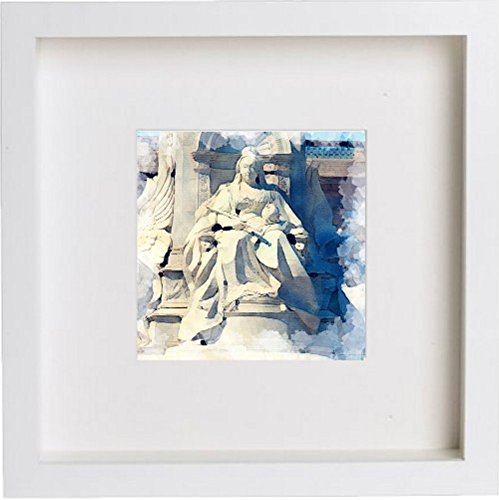 London The Victoria Memorial 119 in White frame, premium wall art print