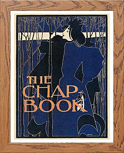 Vintage Poster The Chap Booka in Wood frame, premium wall art print