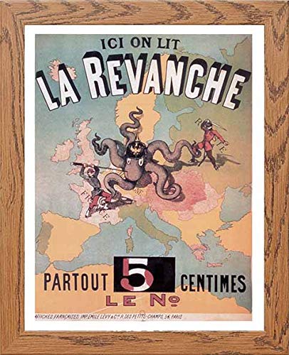 Vintage Poster La Revanche in Wood frame, premium wall art print