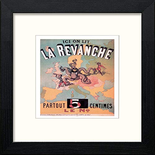 Vintage Poster La Revanche in Black Wood frame, premium wall art print