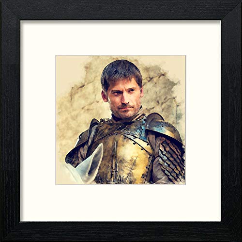 GOT Jaime Lannister in Black Wood frame, premium wall art print