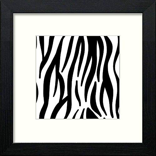 Vintage Zebra Print in Black Wood frame, premium wall art print