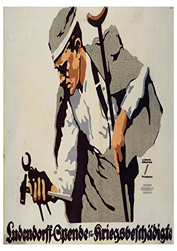 L Lumartos Vintage Poster Ludendorff Spende Fr Kriegsbeschdigte