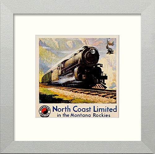 L Lumartos Vintage Steam Train Poster