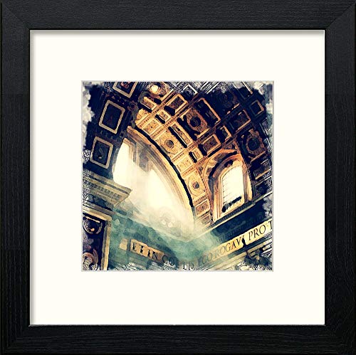 St Peter's Interior in Black Wood frame, premium wall art print