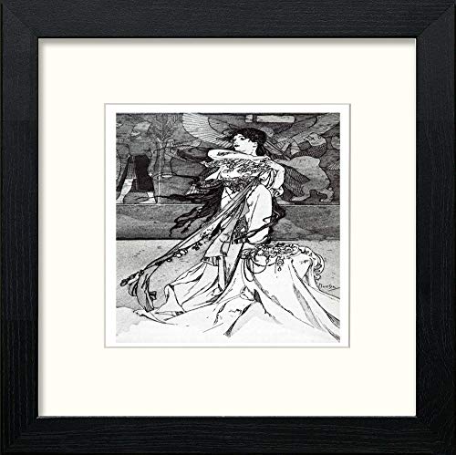 Vintage Poster Alphonse Mucha (143) in Black Wood frame, premium wall art print
