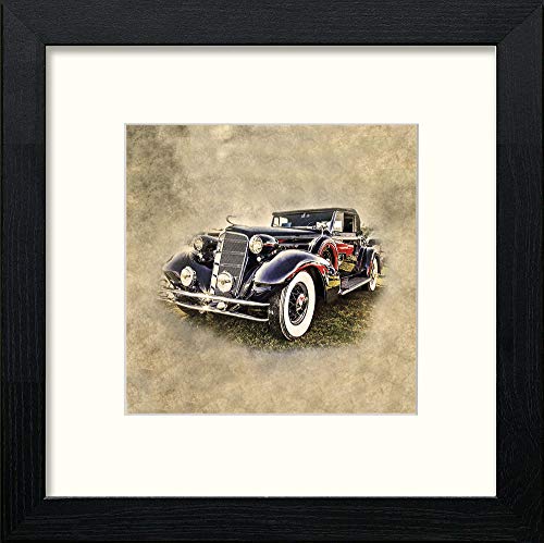 Classic Car in Black Wood frame, premium wall art print