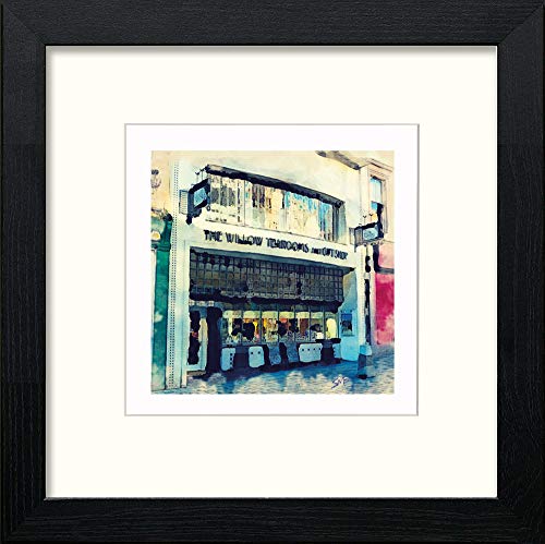 Glasgow Willow Tearooms in Black Wood frame, premium wall art print