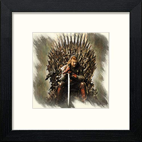 Game Of Thrones in Black Wood frame, premium wall art print