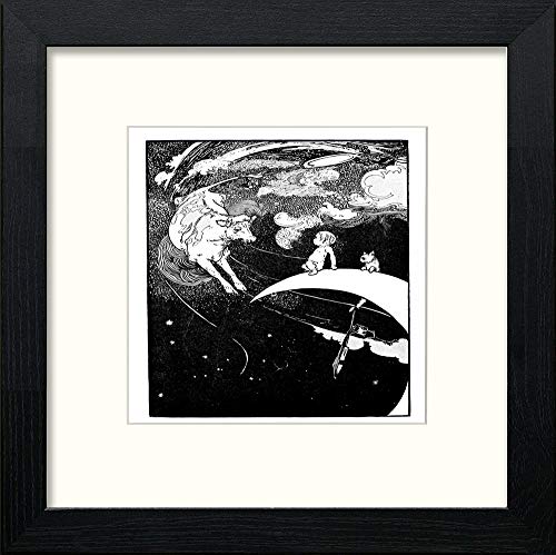 Vintage Poster Big Book Of Nursery Rhymes (29) in Black Wood frame, premium wall art print