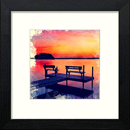 L Lumartos Vintage Benches At Sunset