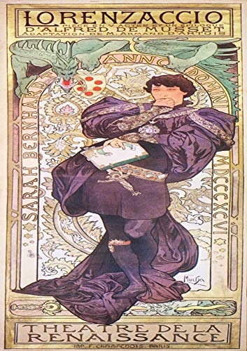L Lumartos Vintage Poster Alphonse Mucha Lorenzaccio 1896