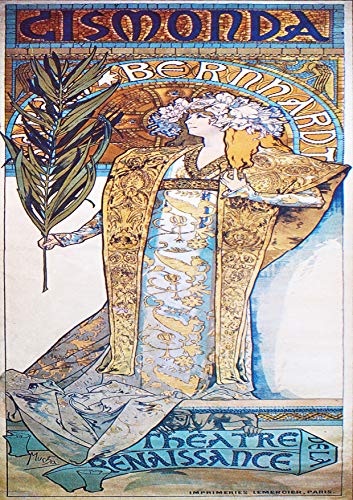 L Lumartos Vintage Poster Alphonse Mucha Gismonda 1894