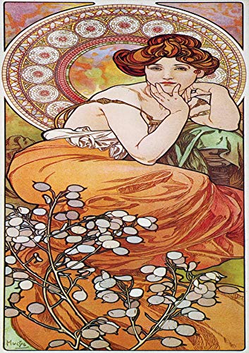 L Lumartos Vintage Poster Alphonse Mucha La Topazetopaz 1900