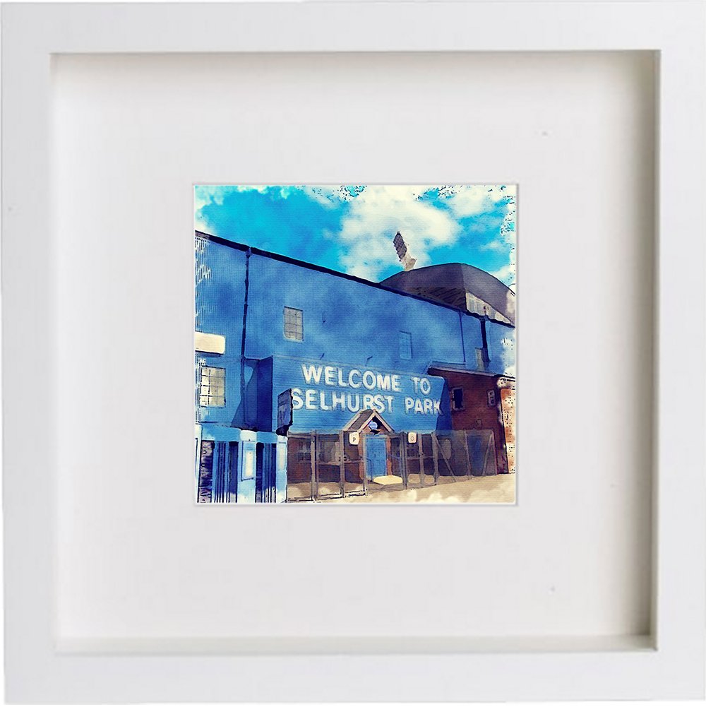 Crystal Palace Football Club, Selhurst Park 0020 in White frame, premium wall art print