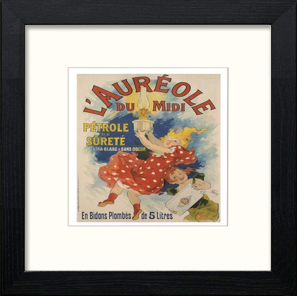 Vintage Poster Maf233 L'aureole Du Midi Jules Cheret in White frame, premium wall art print