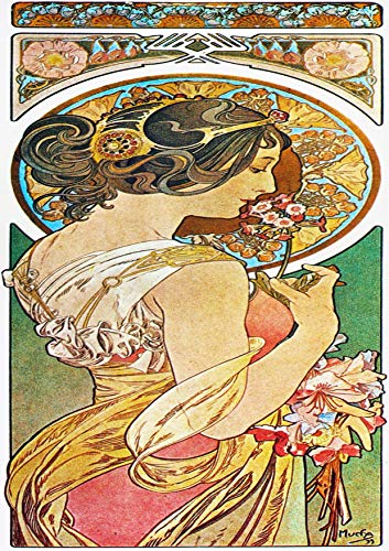 L Lumartos Vintage Poster Alphonse Mucha La Primeverepolyanthus 1899