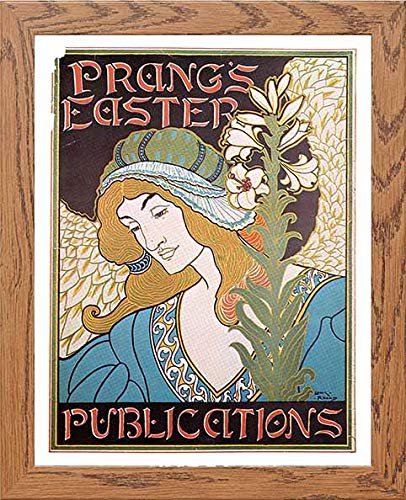 Vintage Poster Prangs Easter Publications in Wood frame, premium wall art print