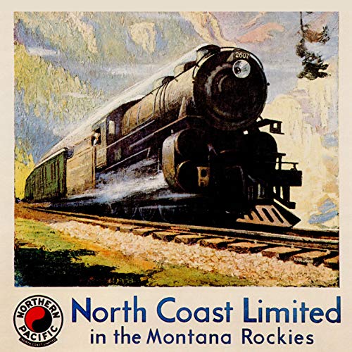 L Lumartos Vintage Steam Train Poster