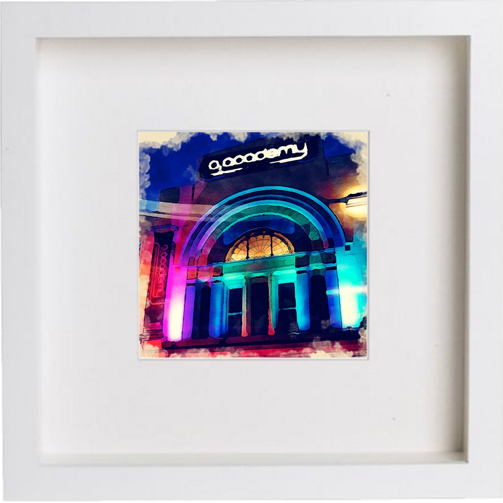 Carling Academy Glasgow, Scotland 0015 in White frame, premium wall art print