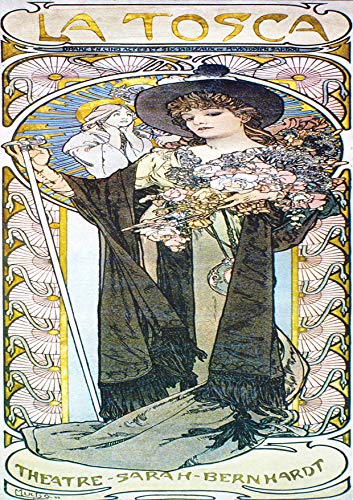 L Lumartos Vintage Poster Alphonse Mucha La Tosca 1899