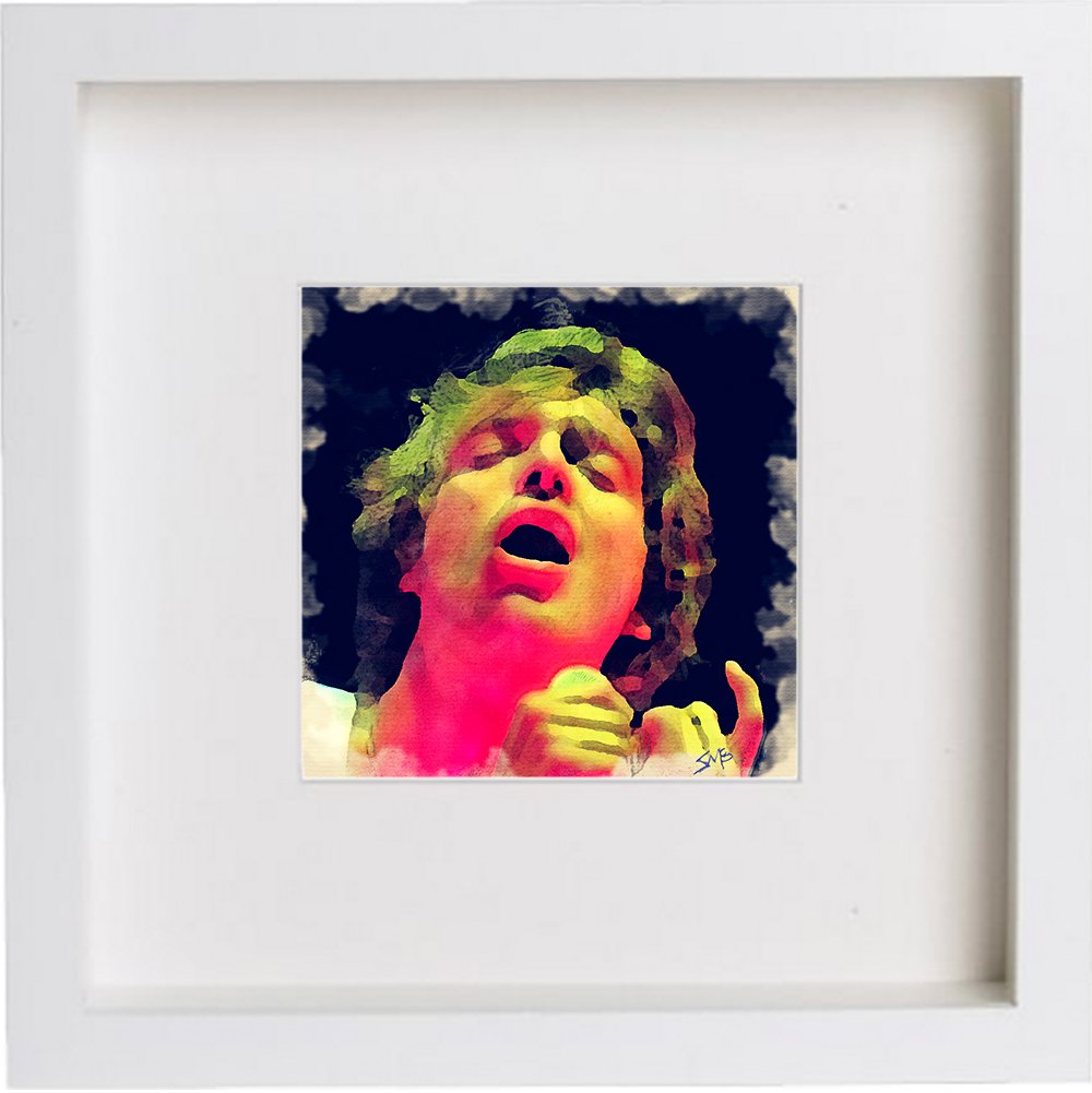 Paulo Nutini 168 in White frame, premium wall art print