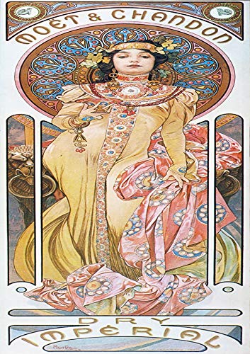 L Lumartos Vintage Poster Alphonse Mucha Moet Chandon Dry Imperial 1899